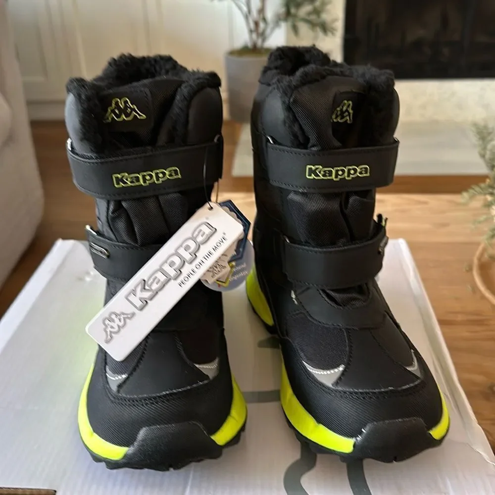 Kappa Cekis Tex K Black/Lime Kids Boot NEW in Box